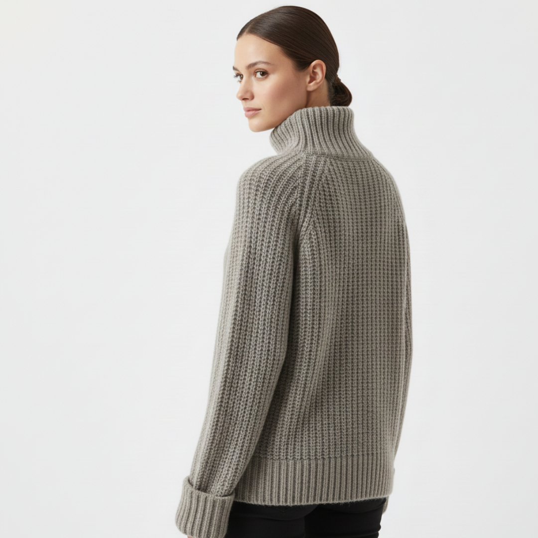 Isla | Women’s Ribbed Turtleneck Knit Sweater