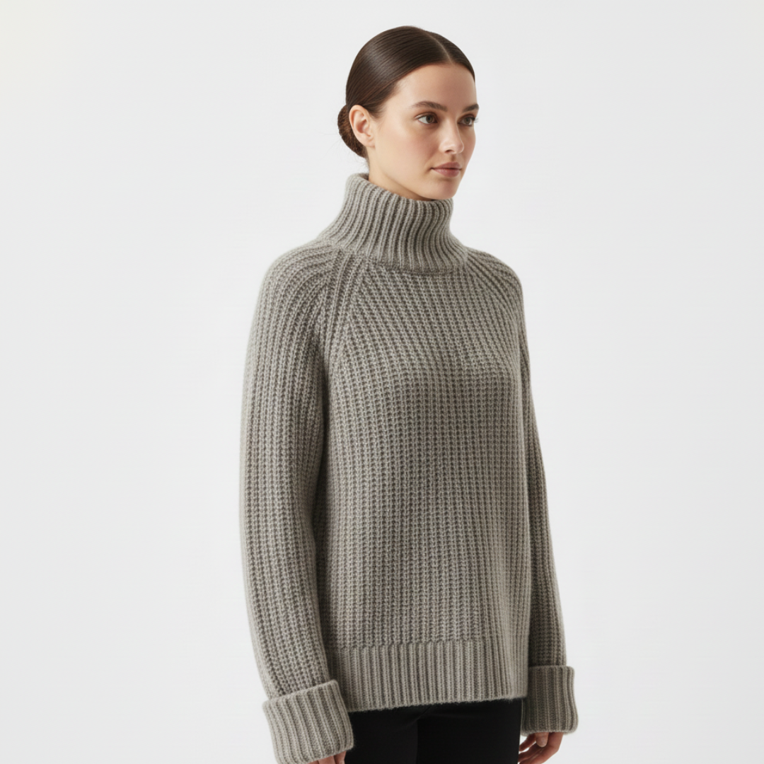 Isla | Women’s Ribbed Turtleneck Knit Sweater