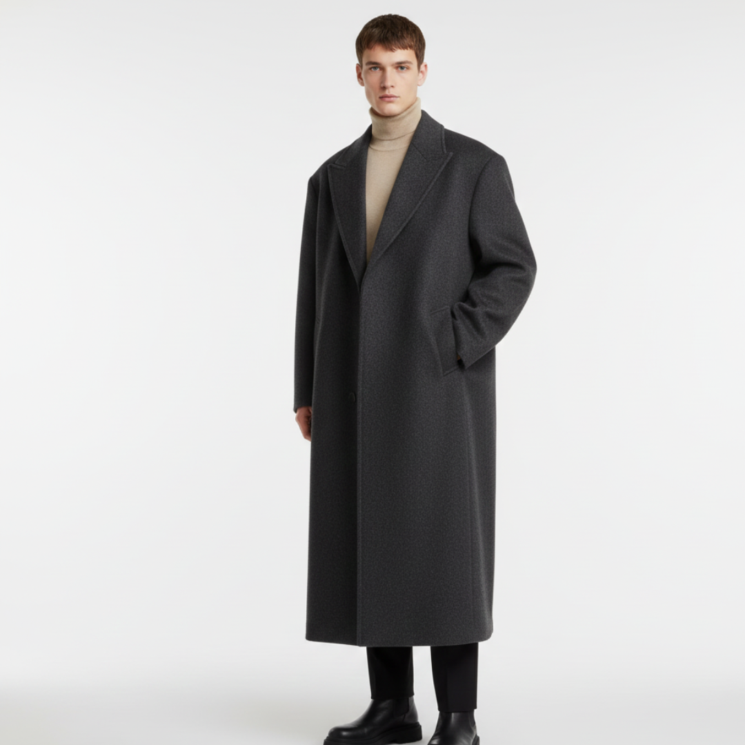 Winston | Men’s Classic Wool Long Overcoat