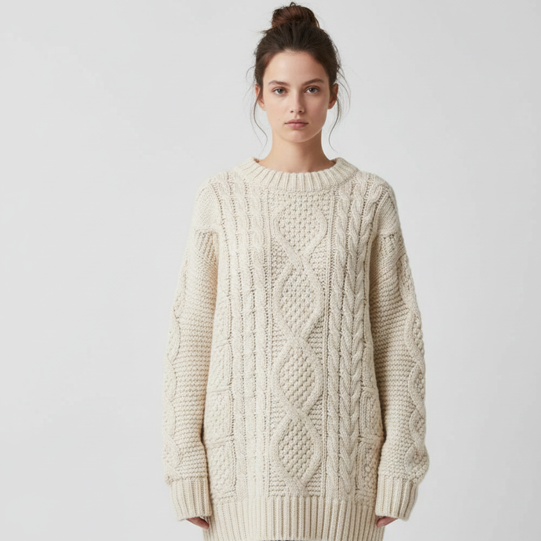Avery | Women’s Cable Knit Crewneck Sweater