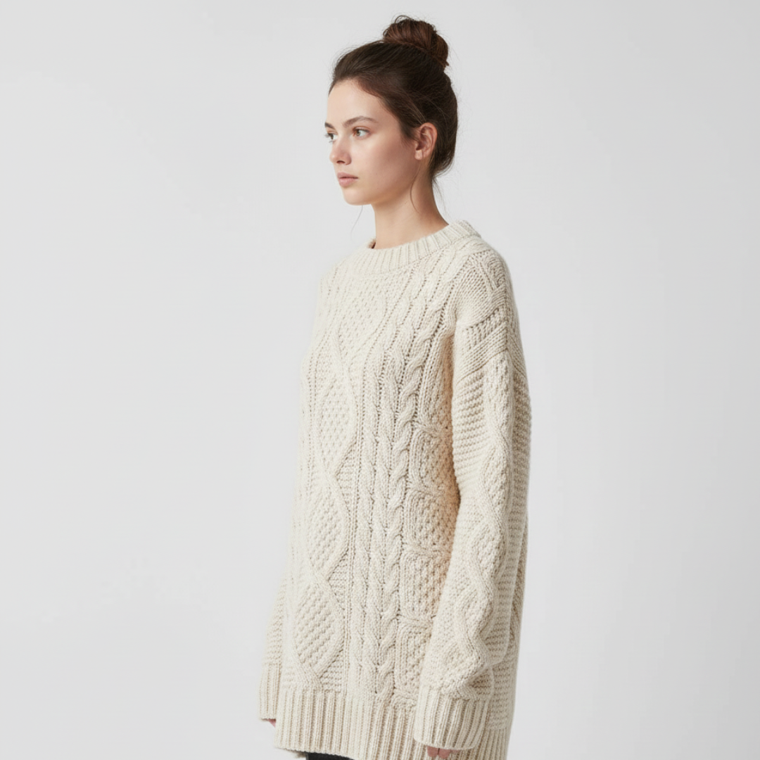 Avery | Women’s Cable Knit Crewneck Sweater