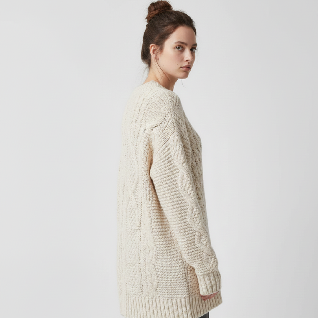 Avery | Women’s Cable Knit Crewneck Sweater
