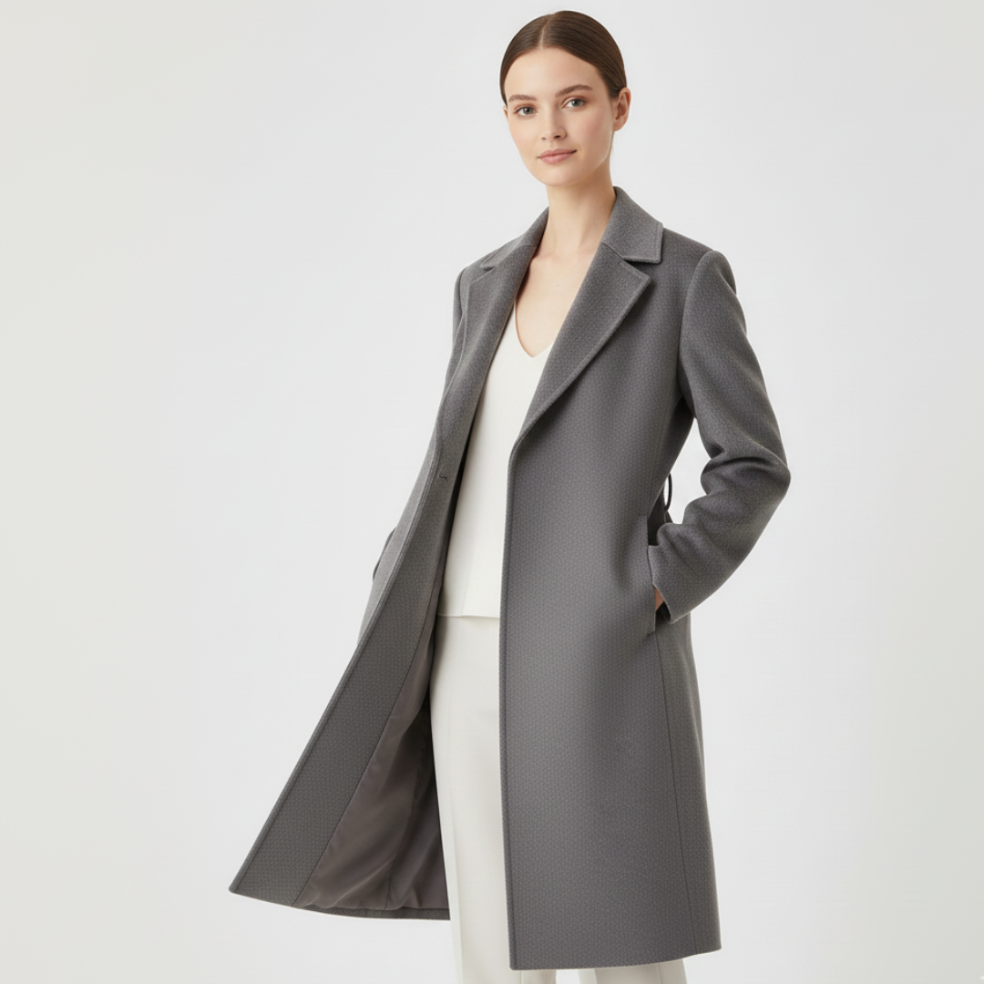 Eleanor | Women’s Classic Wrap-Style Long Coat