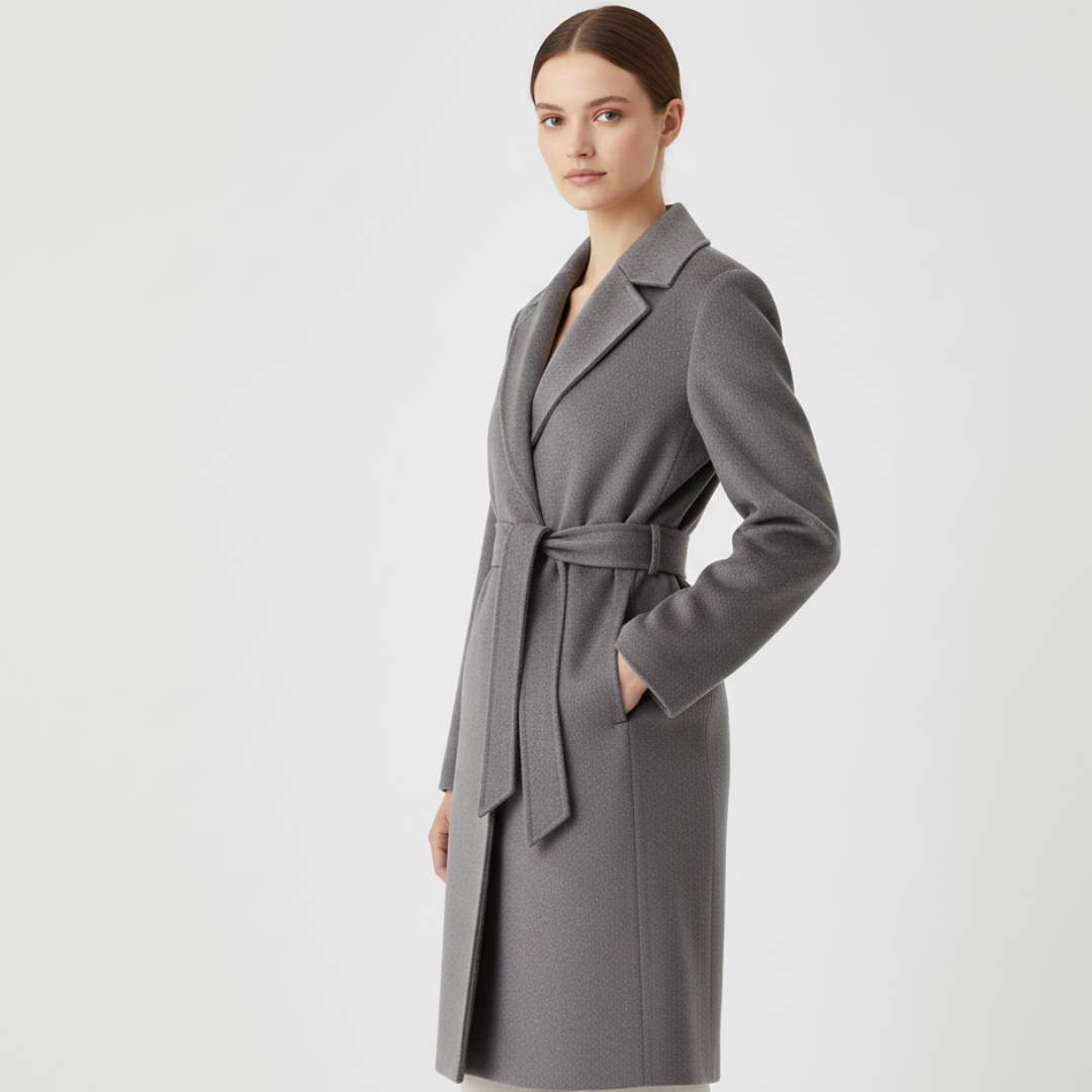 Eleanor | Women’s Classic Wrap-Style Long Coat