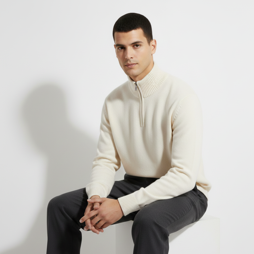 Rhine | Men’s Classic Half Zip Knit Sweater